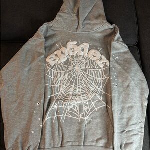 Gray Spider Graphic Hoodie